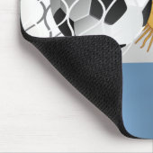 Voetbal op de Argentijnse vlag Muismat (Hoek)