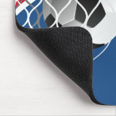 Voetbal op de Australische vlag Muismat (Hoek)