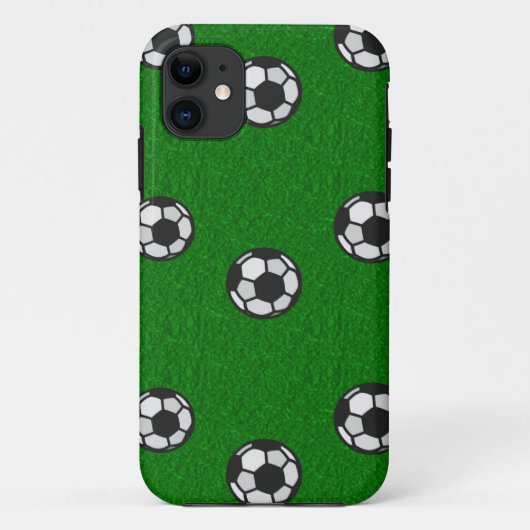 Voetbal op getextureerd gras gevild Case-Mate iPhone case (Achterkant)