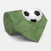 voetbal op gras Stropdas (Opgerold)