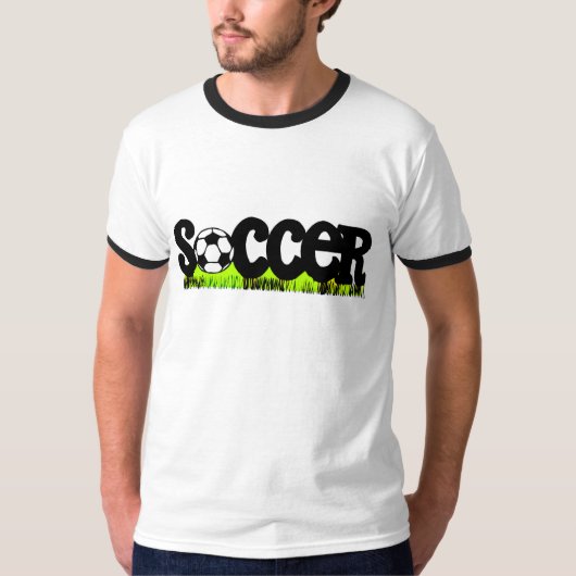 Voetbal (op gras) t-shirt (Voorkant)