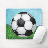 voetbal op Grass Mousepad Muismat (Met muis)