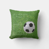 Voetbal op grassportveld kussen (Voorkant)