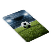Voetbal op grasveld onder stadionlichten - magneet (Rechterzijde)
