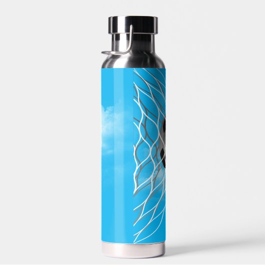 Voetbal op het luchtruim waterfles (Rechts)