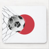 Voetbal op Japanse vlag Muismat (Voorkant)