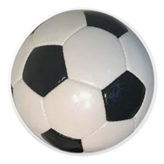 voetbal op keramische Knobs en pullen Knop (Voorkant)