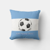 Voetbal op lichtblauwe en witte achtergrond kussen (Voorkant)