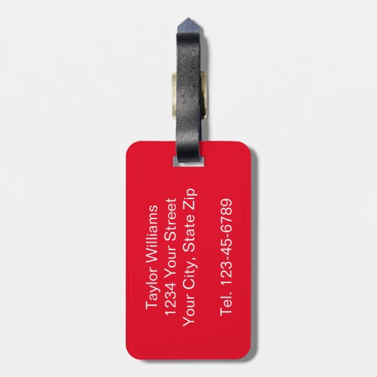 Voetbal op maat bagagelabel (Achterkant verticaal)