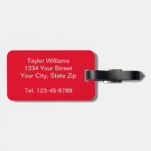 Voetbal op maat bagagelabel (Achterkant horizontaal)