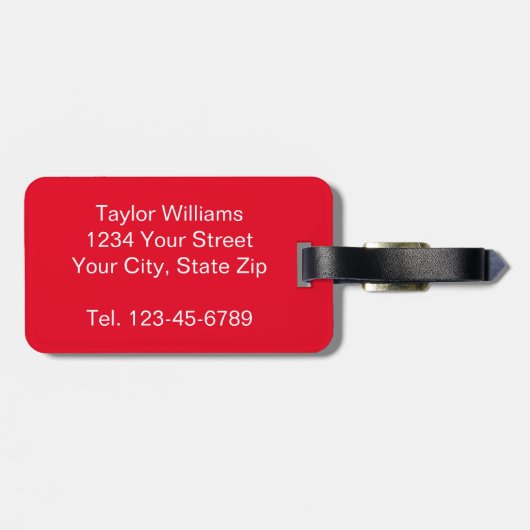 Voetbal op maat bagagelabel (Achterkant horizontaal)