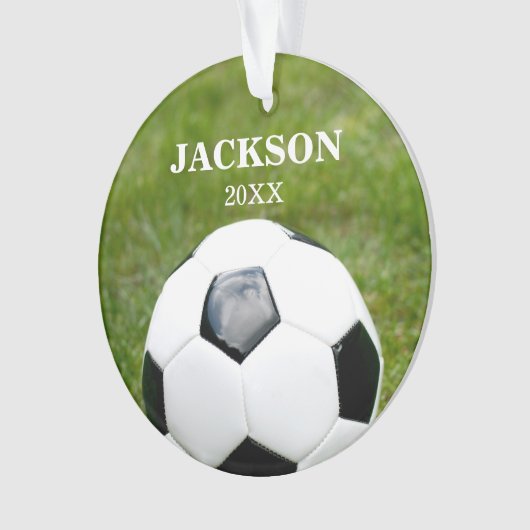 voetbal op maat ornament (voorkant)