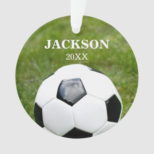 voetbal op maat ornament (voorkant)