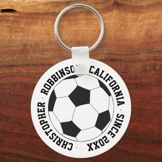 Voetbal op maat sleutelhanger (Voorkant)