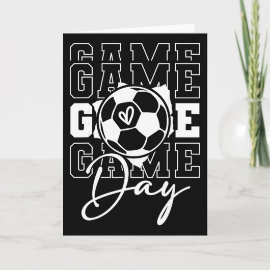 Voetbal op speeldag kaart (Voorkant)