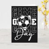 Voetbal op speeldag kaart (Gele Bloem)