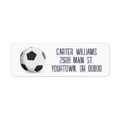 Voetbal op wit etiket (Voorkant)