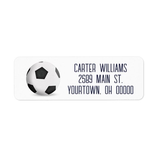 Voetbal op wit etiket (Voorkant)