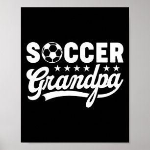 Voetbal Opa Grappige Sport Papa Vintage Humor  Poster