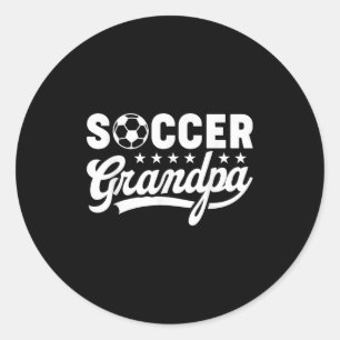 Voetbal Opa Grappige Sport Papa Vintage Humor  Ronde Sticker