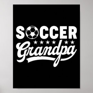 Voetbal Opa Grappige Sporten Papa Vintage Humor Poster