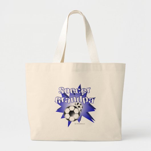 Voetbal Opa Grote Tote Bag (Voorkant)