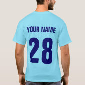 Voetbal Opa Naam & Nummer Terug Print T-shirt (Achterkant)