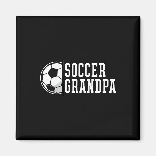 Voetbal Opa Oude Man  Magneet (Voorkant)