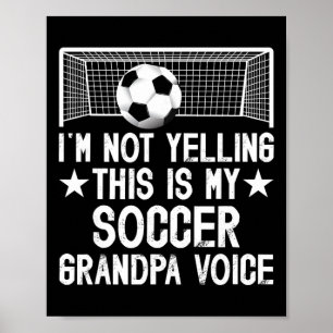 Voetbal Opa Stem Opa Van Een Voetbalspeler Opa Poster
