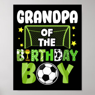 Voetbal Opa Verjaardag Jongen Feest Voetbal Famili Poster