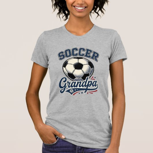 Voetbal Opa Vintage Gravure Shirt Ontwerp_1 (Voorkant)