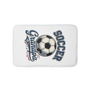 Voetbal Opa Vintage Gravure Shirt Ontwerp_1 Badmat