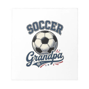 Voetbal Opa Vintage Gravure Shirt Ontwerp_1 Notitieblok