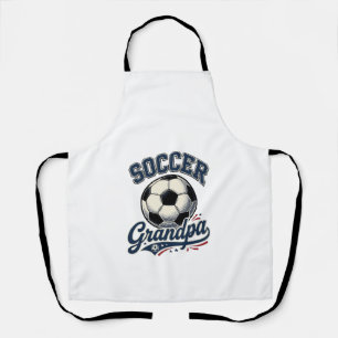 Voetbal Opa Vintage Gravure Shirt Ontwerp_1 Schort