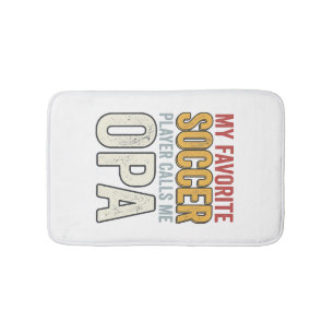 Voetbal Opa Vintage Typografie Shirt Ontwerp_1 Badmat