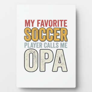 Voetbal Opa Vintage Typografie Shirt Ontwerp_1 Fotoplaat
