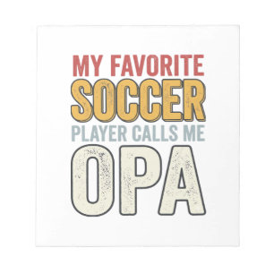Voetbal Opa Vintage Typografie Shirt Ontwerp_1 Notitieblok