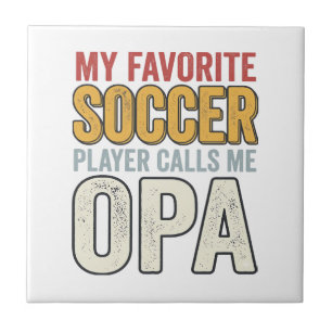 Voetbal Opa Vintage Typografie Shirt Ontwerp_1 Tegeltje