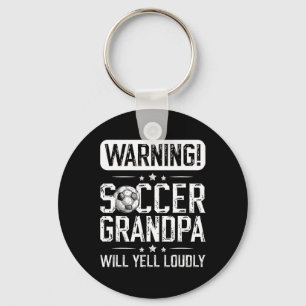 Voetbal Opa Zal Hard Schreeuwen Voetbalspeler Groo Sleutelhanger