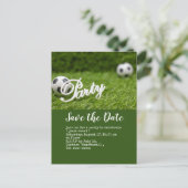 Voetbal opslaan op voetbalwedstrijd briefkaart (Staand voorkant)