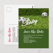 Voetbal opslaan op voetbalwedstrijd briefkaart (Voorkant / Achterkant)