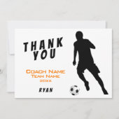 Voetbal Oranje Bedankt Coach Kaart (Voorkant)