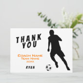 Voetbal Oranje Bedankt Coach Kaart (Staand voorkant)