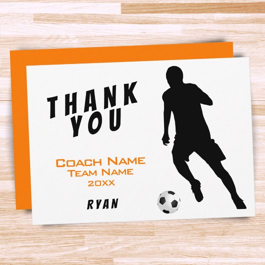 Voetbal Oranje Bedankt Coach Kaart