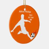 Voetbal oranje ornament (Rechts)
