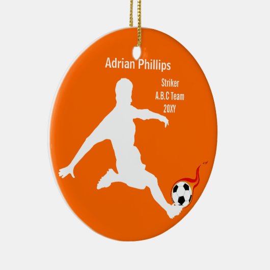 Voetbal oranje ornament (Rechts)