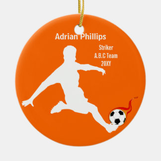 Voetbal oranje ornament