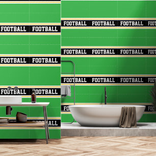 VOETBAL Oranje Wit Zwart Groen Racing Strepen Behang