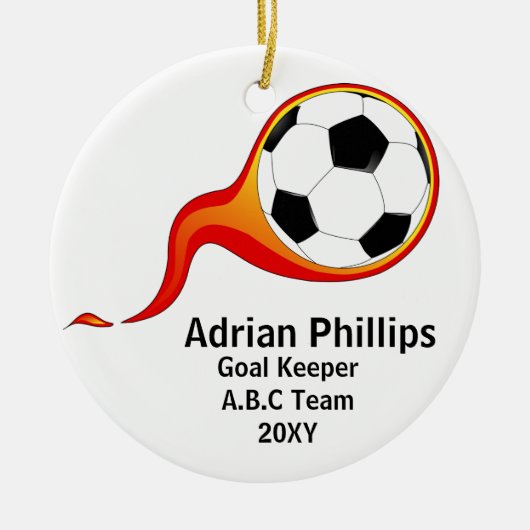 Voetbal ornament (Voorkant)