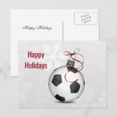 voetbal ornament Kerstkaarten Feestdagenkaart (Voorkant / Achterkant)